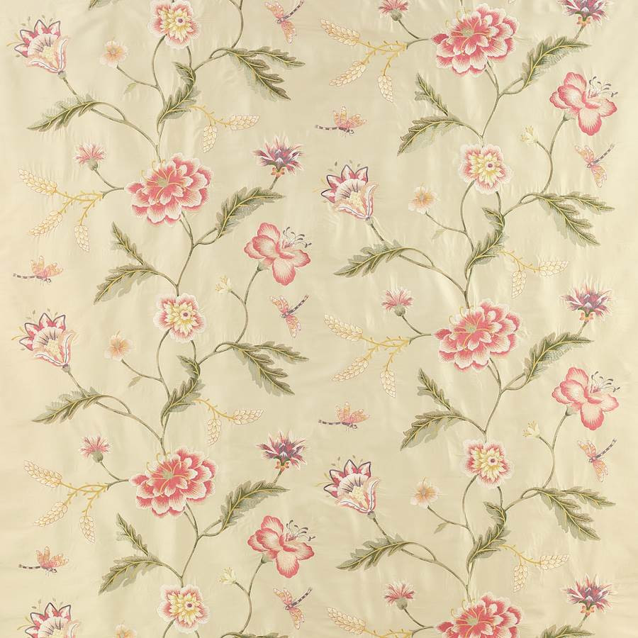 NEW Princess Amberley Floral Designer Fabric Made in India in Pink