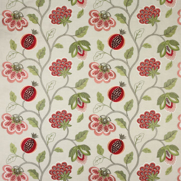 Jane Churchill - Paradise Garden - J719F-02 Red/Linen