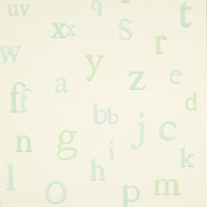 Jane Churchill - Nursery Tales - Alphabet - J130W-03 Aqua